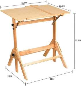 Desk made by Meeden Art Supplies - with tilting top