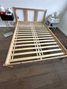 Ikea double bed frame and mattress