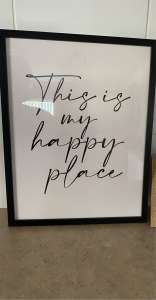 This is my happy place picture with black frame