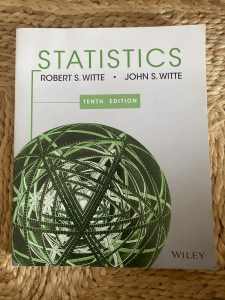 Statistics textbook by Robert white and John S. White