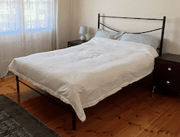 Double bed mattress and metal frame