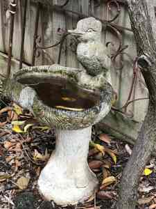 Concrete Feature:- Kookaburra on Bird Bath