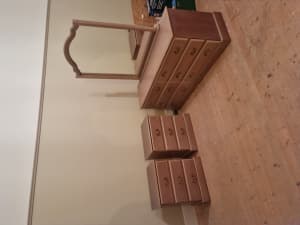 Bedroom furniture, three pieces. Very good condition.