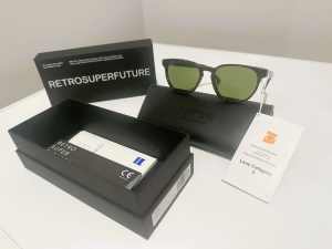 RetroSuperFuture Polarised Sunglasses - VERO 3627 GREEN w/Leather Case