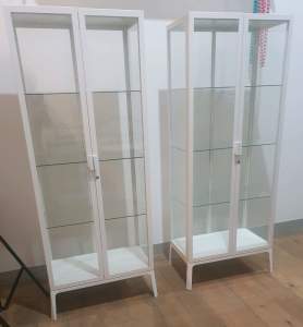 Glass display cabinets 