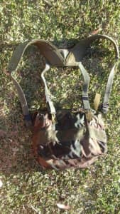 hiking camping Army harness with satchel pack