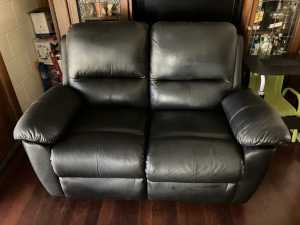 Black two seater lounge
