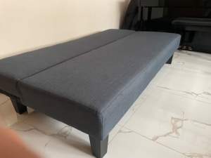 Foldable sofabed + 2x single bed base metal