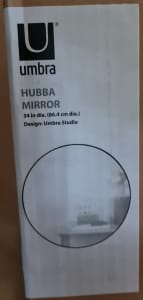 Umbra Hubba Mirror 34 86cm Titanium Wall Mirror - Model 1012715-378