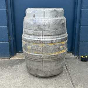 Vintage Metal Barrel Beer Keg Great For DIY Projects and Storage