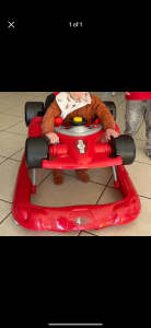 Red race car walker
