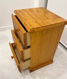 Beautiful solid pine wood bedside table