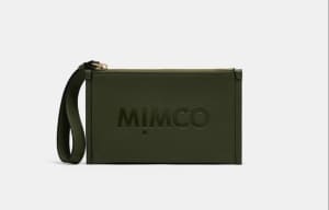 Mimco, moss green pouch 