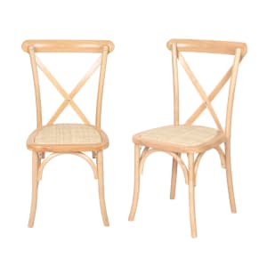 Chairs Kitchen Table Chair Natural Wood Rattan Seat Cafe Lounge