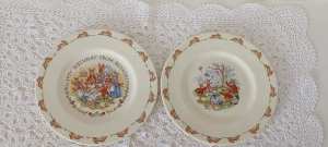 Royal Doulton Bunnykins England, large plates $20 each. As new. 20cms 