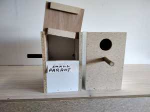 Small parrot neophema nesting boxes.