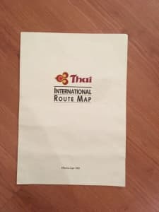 Thai Airways route map 1989