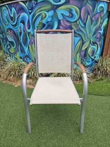 8 teak arm chairs easy to clean with entertainers glass square table