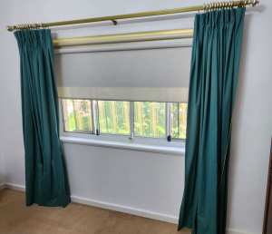 Curtains and rod
