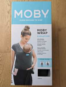 Moby Warp - Baby Carrier - Evolution Baby Wrap - Charcoal (NEW!!!)