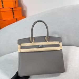 2007 Hermes Parchemin Clemence Leather Sac a Depeche 27 For Sale