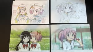 Anime frame prints from Madoka Magica