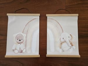Cute Nursery Room Canvas Picture with Magnetic Frames