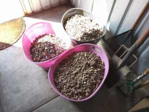 Small quantity of used gravel/rocks