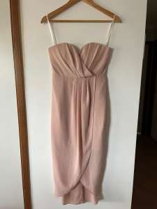 Womens Tokito Strapless Pastel Pink Dress Size 10