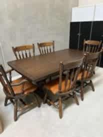 Colonial Timber Table with Chairs