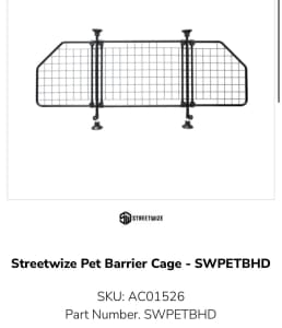 Pet Cargo Barrier/Cage