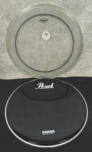 Remo & Evans drum heads. New and slightly used condition