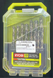 Ryobi 19 Piece Hss Metric Drill bit set Rhss-19m