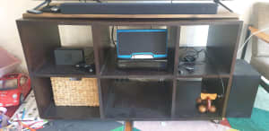 Large TV unit with storage/ or side table with castors