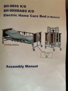 Electric Home Care Bed (4 Motors) with Medicated Mattress