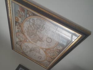 Framed map picture 