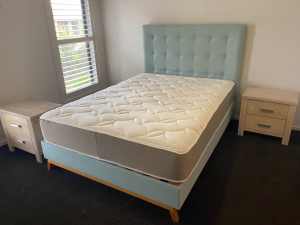 Queen size bed and matching furniture good condition