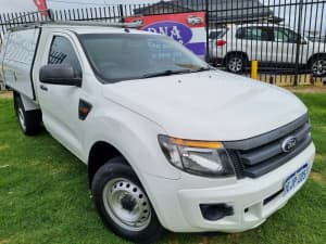 2013 Ford Ranger PX XL 2.2 (4x2) White 6 Speed Manual Cab Chassis