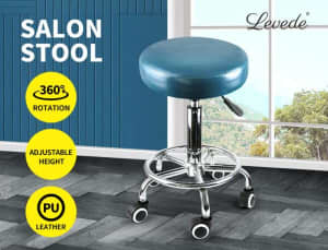 Levede Bar Stools Salon Stool Swivel Barber Dining Chair PU Hydraulic 