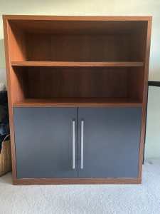 Solid-built Ikea DOCENT cabinet / shelf with 2 DOORS