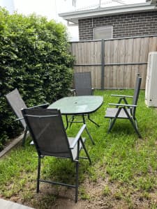 Outdoor dining table with 4 chairs