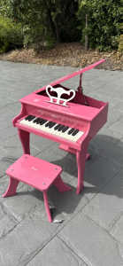Kids Wooden Musical Toy Baby Children Grand Mini 30 Keys Piano Pink