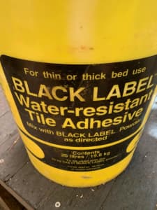 Davco Black Label Tile adhesive approx 9-10 litres 2 part needs powder