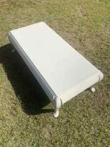 Coffee table white claw foot vintage style shabby chic 