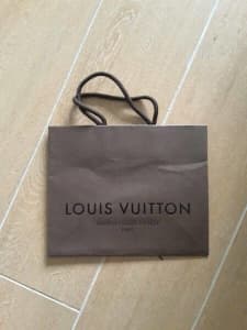 Louis Vuitton shopping gift Bag small 18h x 22w x 10d emboss