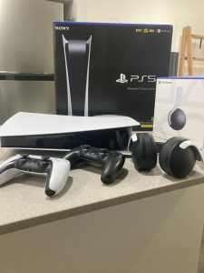 Ps5 digital edition with headset