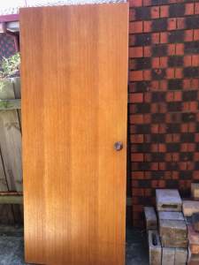 Wooden doors with handles