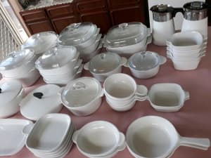 YOUR CHOICE OF WHITE CORNING WARE and LIDS