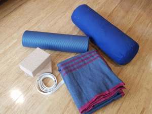 Quality Yoga Equipment - Mat, Blanket, Bolster, Blocks, Strap, Pillow