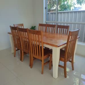 Solid wood 8 seater dining table